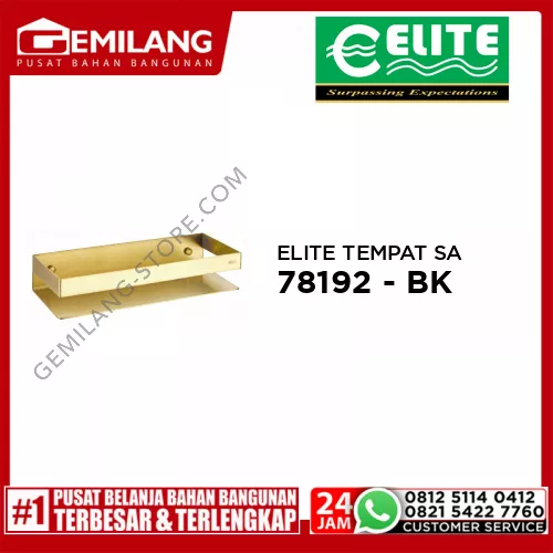 ELITE TEMPAT SABUN STAINLESS SATIN GOLD E - 78192 - SG