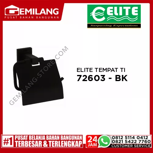 ELITE TEMPAT TISSUE STAINLESS MATTE BLACK E - 72603 - BK
