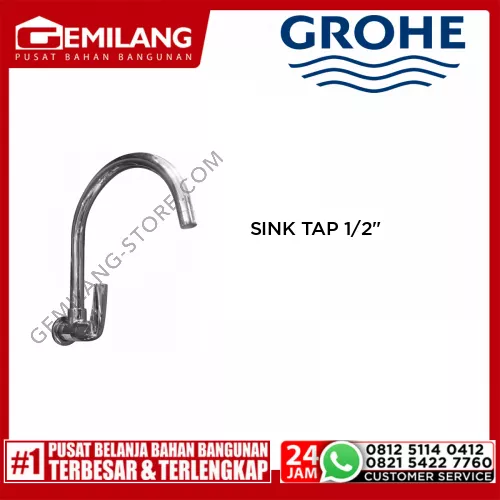 GROHE BAUCURVE SINK TAP 1/2inch 31226000