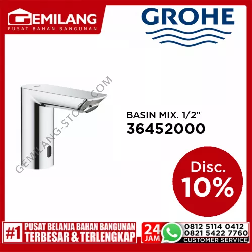 GROHE BAUCOSMO E BASIN 6V WITHOUT MIXING S 36452000