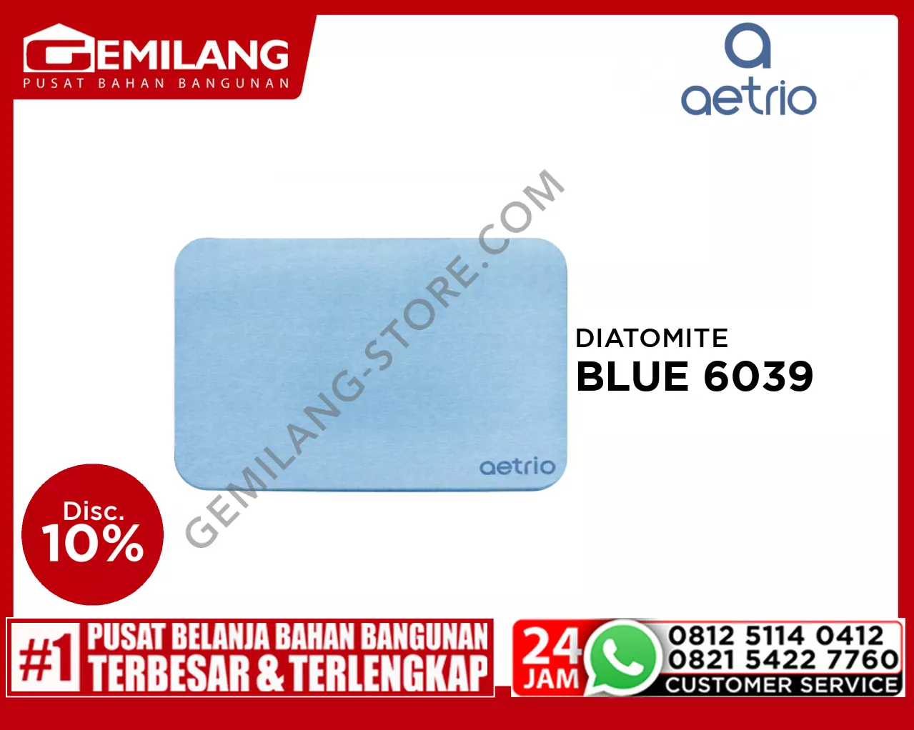 AETRIO DIATOMITE ABSORBENT BLUE 6039 60 x 39mm
