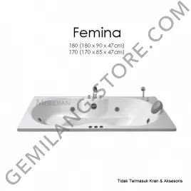 MERIDIAN BATHTUB ACRYLIC LONG FEMINA 170(B)