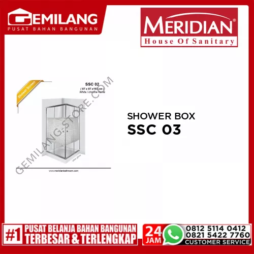MERIDIAN SHOWER BOX SSC 02 CHROME + TRAY