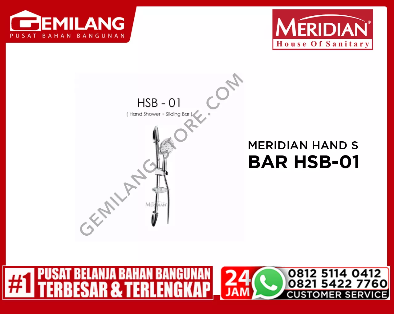 MERIDIAN HAND SHOWER + SLIDING BAR HSB-01