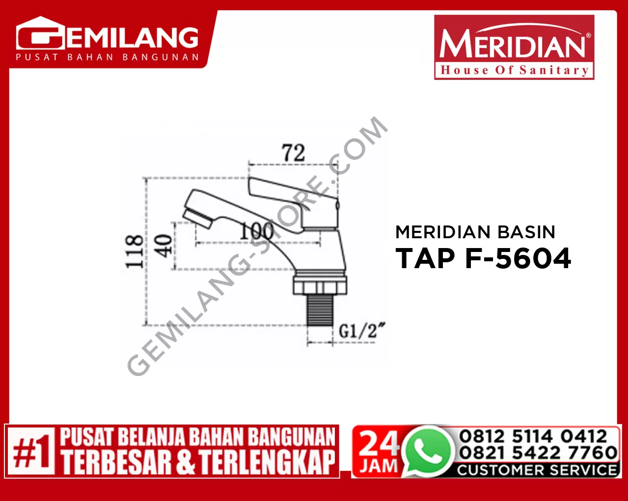 MERIDIAN BASIN COLD TAP F-5604