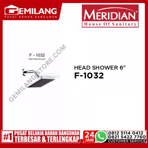 MERIDIAN WALL HEAD SHOWER 6inch F-1032