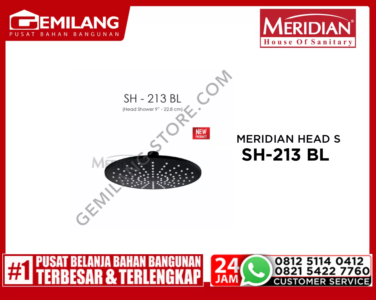 MERIDIAN HEAD SHOWER SH-213 BL