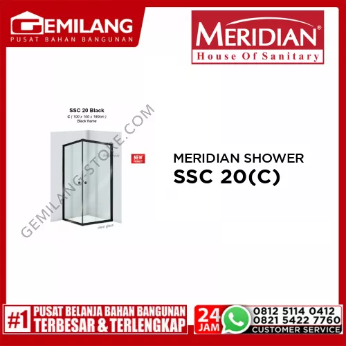 MERIDIAN SHOWER BOX SSC 20(C) BLACK WITHOUT TRAY