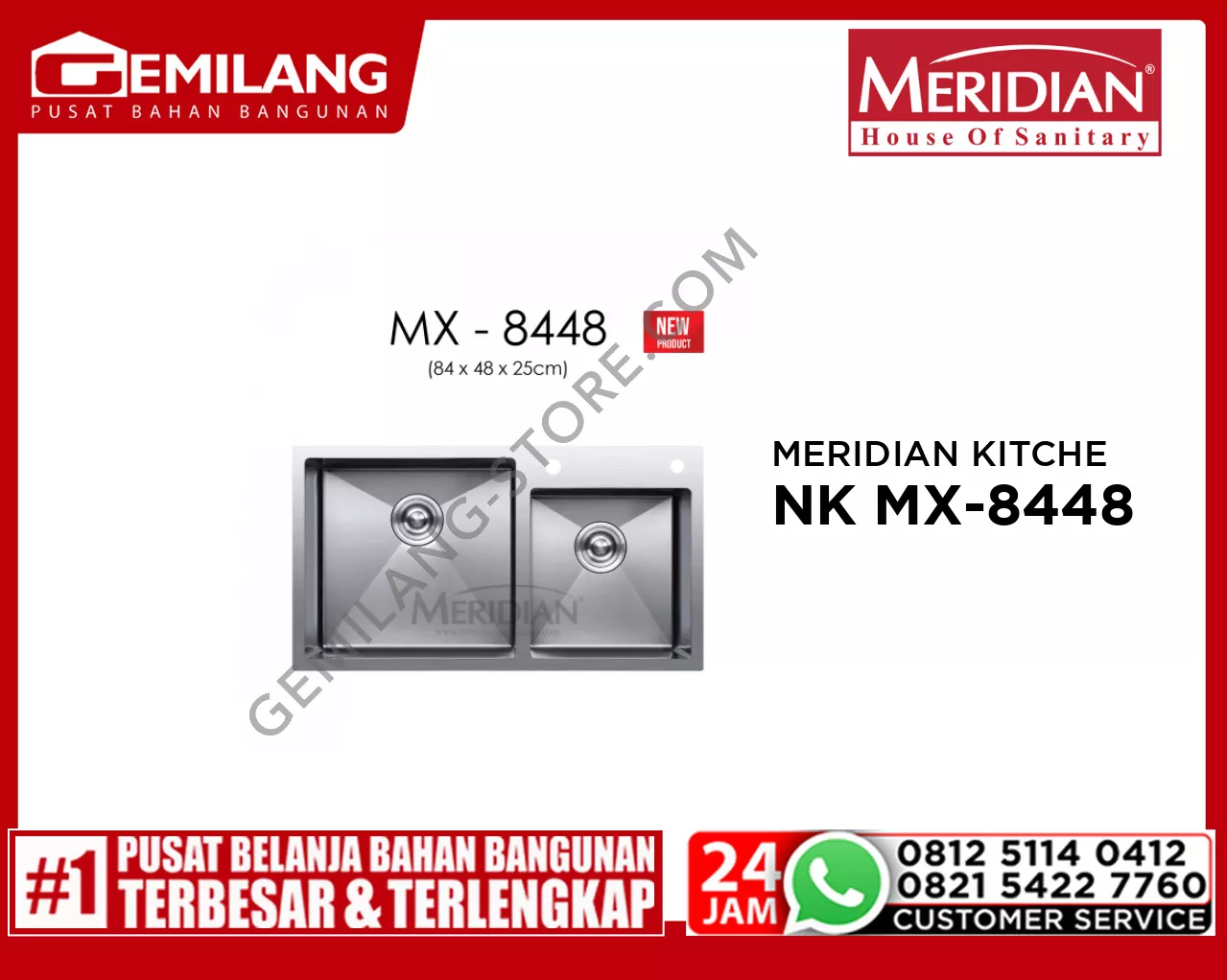 MERIDIAN KITCHEN SINK MX-8448
