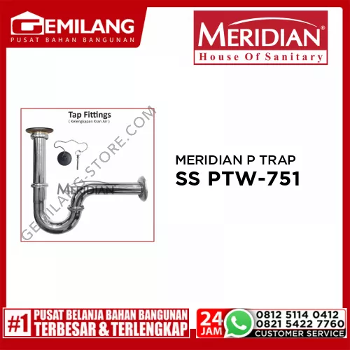 MERIDIAN P TRAP + AFUR  BASIN  STAINLESS PTW-751