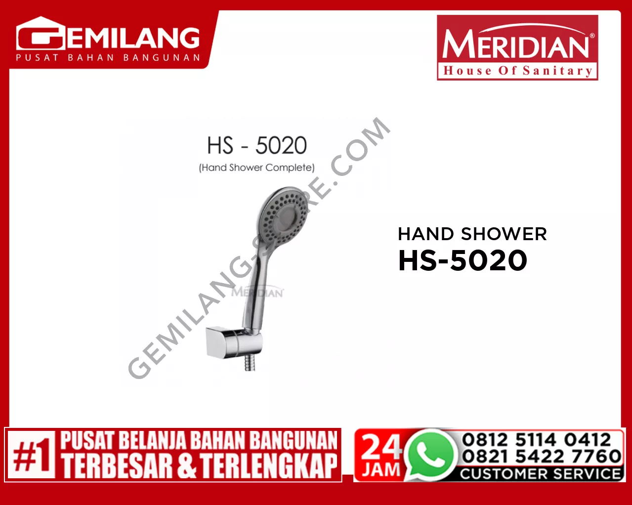 MERIDIAN HAND SHOWER + FLEXIBLE HOSE HS-5020
