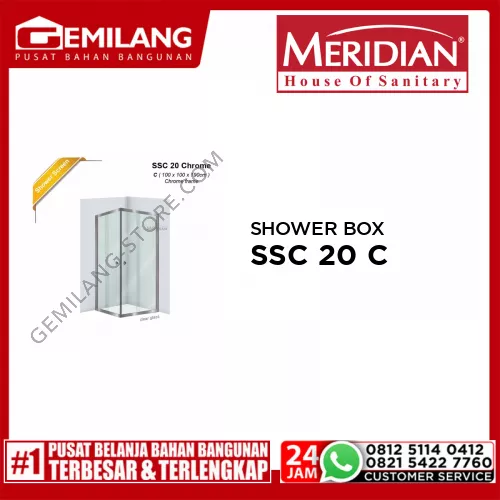 MERIDIAN SHOWER BOX SSC 20(C) CHROME WITHOUT TRAY