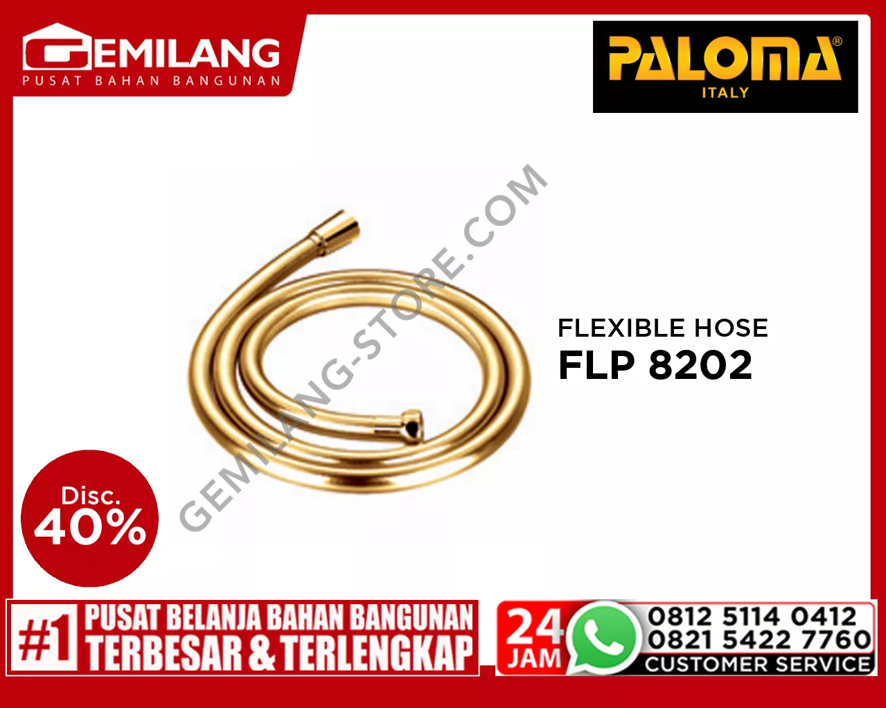PALOMA PVC FLEXIBLE HOSE LUXURY GOLD FLP 7202