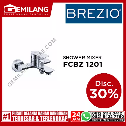 BREZIO IMELDA SINGLE LEVER BATH/SHOWER MIXER CHROME FCBZ 1201