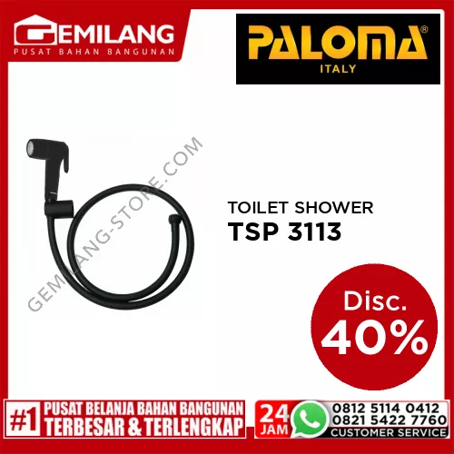 PALOMA TOILET SHOWER SET 2-SPRAY FINISH MATTE BLACK TSP 3113