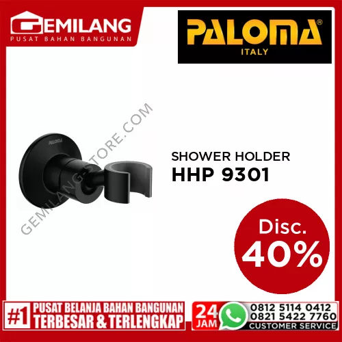 PALOMA HAND SHOWER HOLDER MATTE BLACK HHP 9301