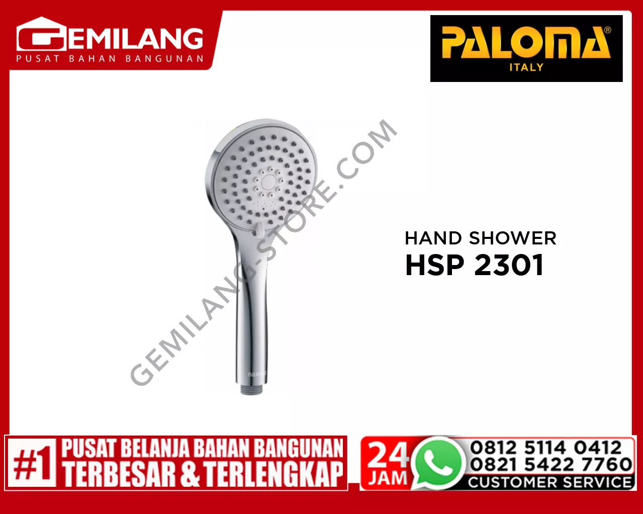 PALOMA HAND SHOWER ABS 3-JETS AIR-INJECTION ROUND  HSP 2301