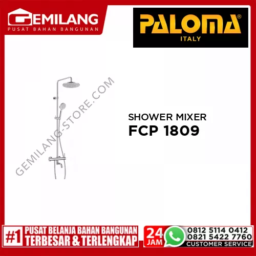 PALOMA EOLICA SINGLE LEVER BATH/SHOWER MIXER WITH RAINSHOWER CHROME FCP 1809