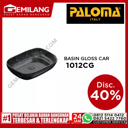 PALOMA MERIDA CARBON FIBER COUNTER BASIN GLOSS CARBON 600 x 400 x 130 BSP 1012CG