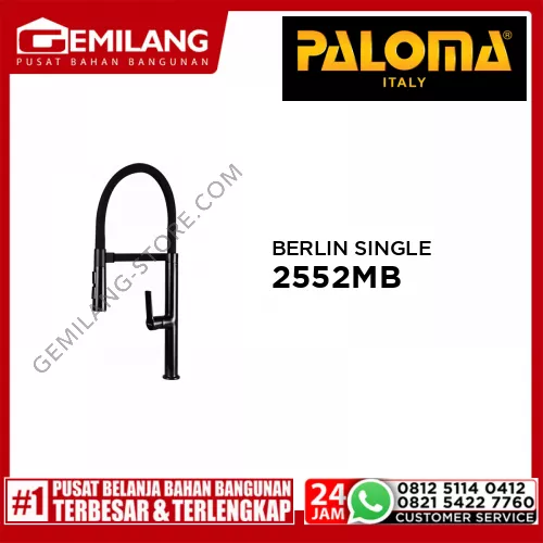 PALOMA BERLIN SINGLE LEVER SINK MIXER WITH MAGNETIC HOLDER & PULL DOWN SPRAY HEAD 3-MODE FCP 2552MB