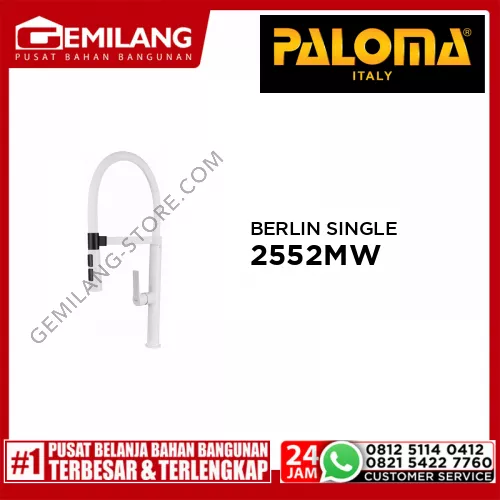 PALOMA BERLIN SINGLE LEVER SINK MIXER WITH MAGNETIC HOLDER & PULL DOWN SPRAY HEAD 3-MODE FCP 2552MW