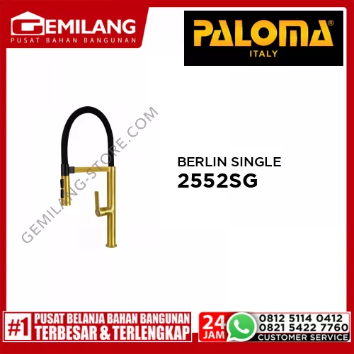 PALOMA BERLIN SINGLE LEVER SINK MIXER WITH MAGNETIC HOLDER & PULL DOWN SPRAY HEAD 3-MODE FCP 2552SG
