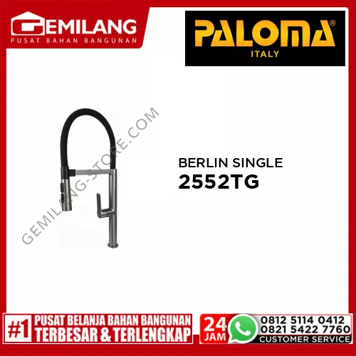 PALOMA BERLIN SINGLE LEVER SINK MIXER WITH MAGNETIC HOLDER & PULL DOWN SPRAY HEAD 3-MODE FCP 2552TG