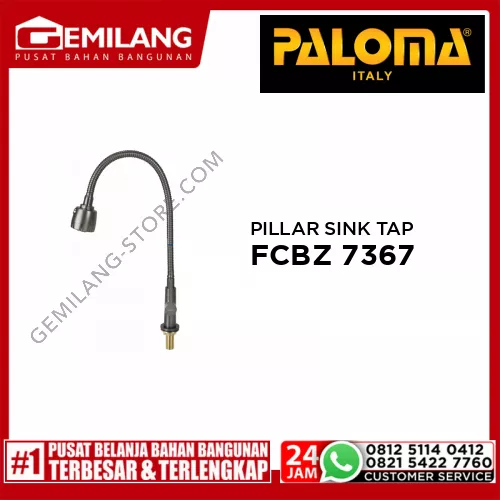 BREZIO VITTORIO PILLAR SINK TAP FLEXIBLE SPOUT GUN METAL 1/2inch FCBZ 7367