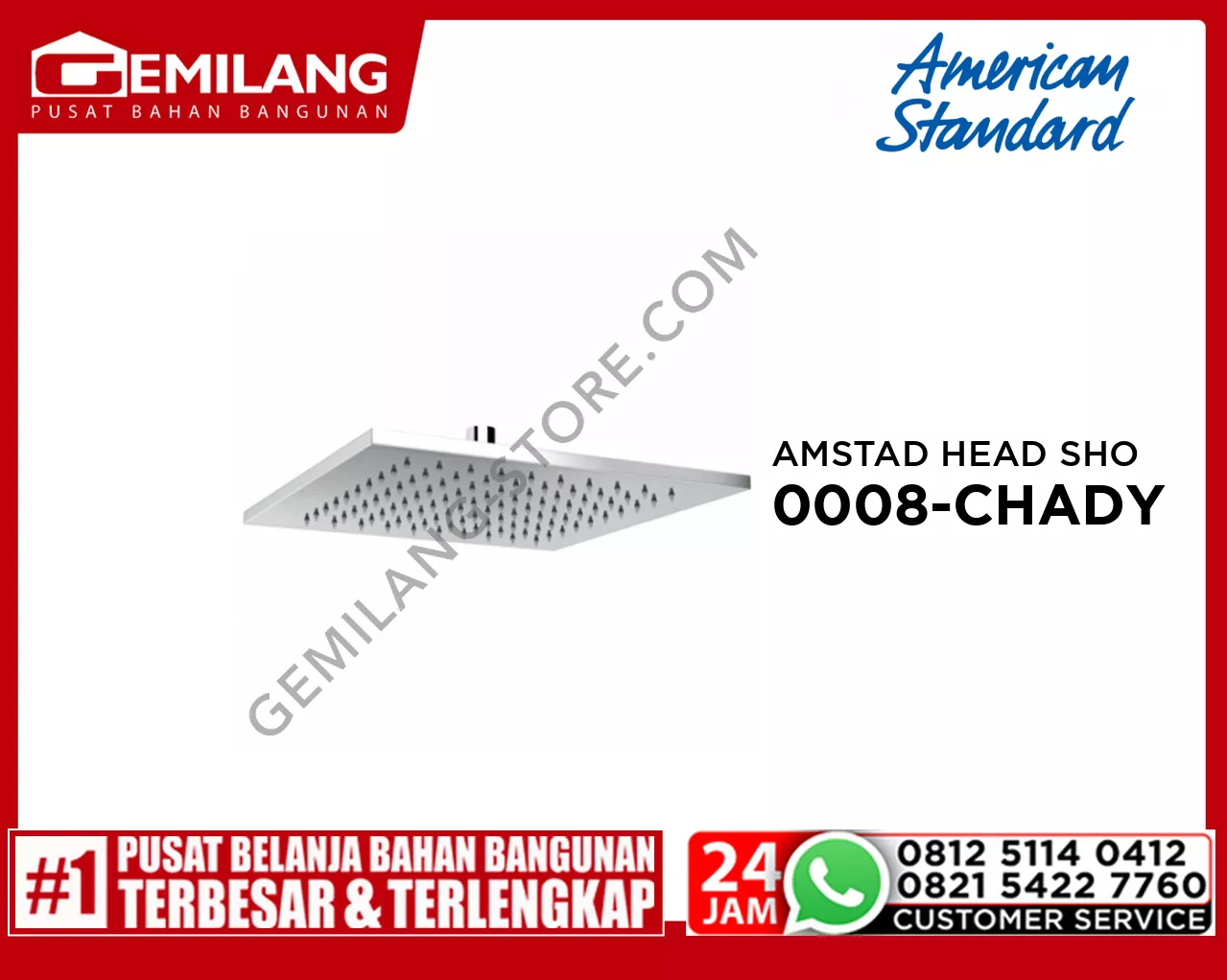 AMSTAD HEAD SHOWER 250 x 250mm F40008-CHADY