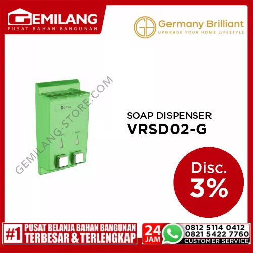 GERMANY BRILLIANT SOAP DISPENSER VRSD02-G GREEN