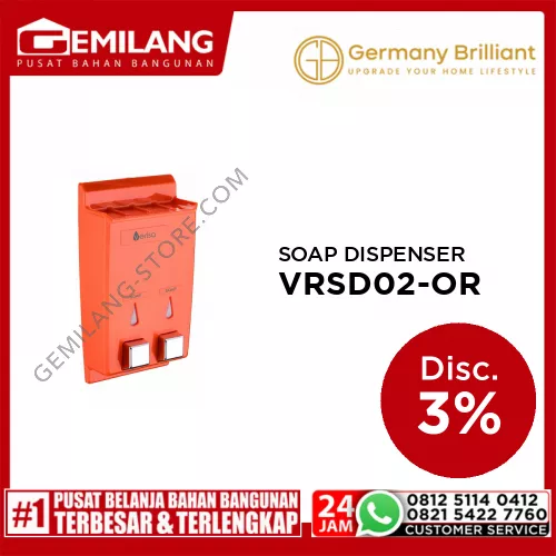 GERMANY BRILLIANT SOAP DISPENSER VRSD02-OR ORANGE