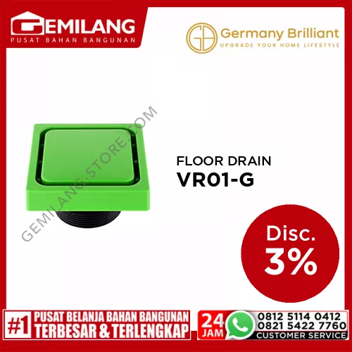 GERMANY BRILLIANT FLOOR DRAIN VR01-G GREEN