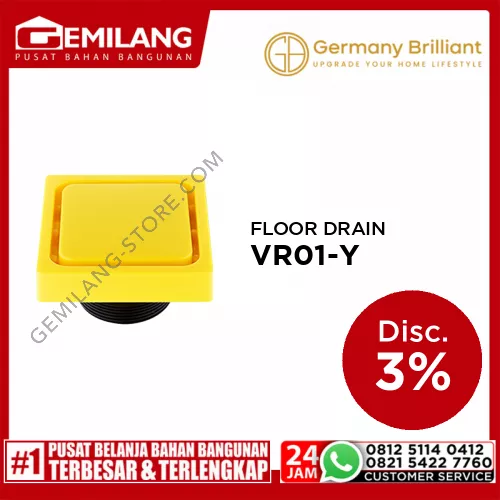 GERMANY BRILLIANT FLOOR DRAIN VR01-Y YELLOW