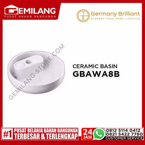 GERMANY BRILLIANT CERAMIC BASIN GBAWA8B PUTIH