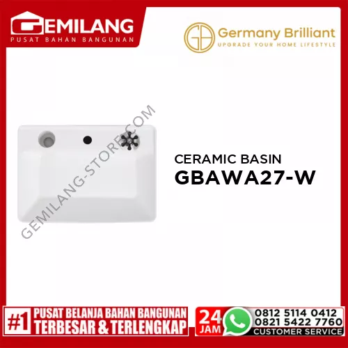 GERMANY BRILLIANT CERAMIC BASIN GBAWA27-W