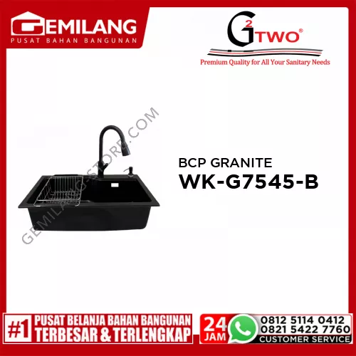WIKHO BCP GRANITE BLACK WK-G7545-BL