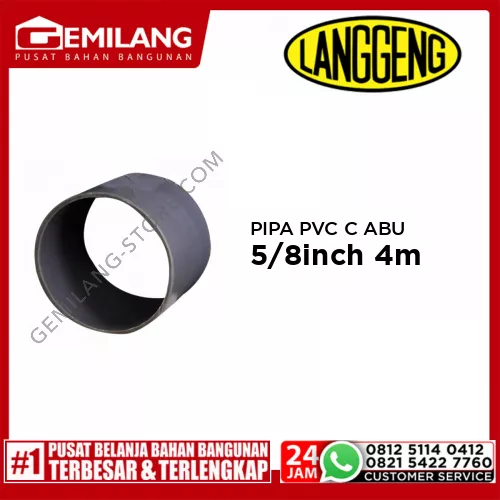 LANGGENG PIPA PVC C ABU-ABU 5/8inch 4m