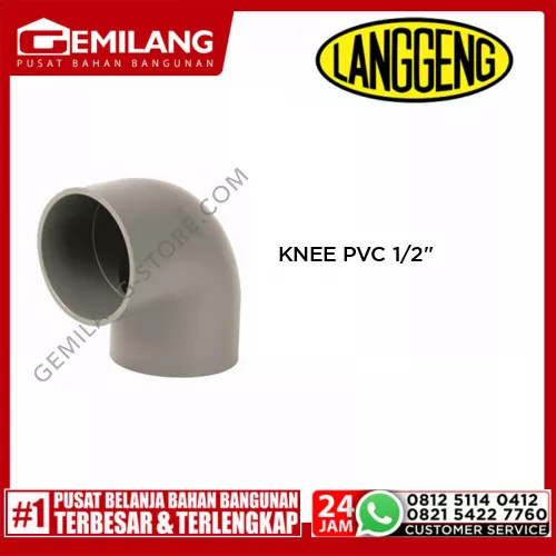 LANGGENG KNEE PVC 1/2inch