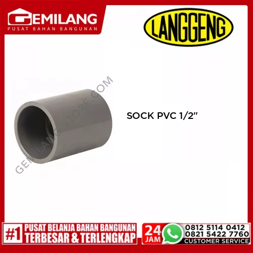 LANGGENG SOCK PVC 1/2inch