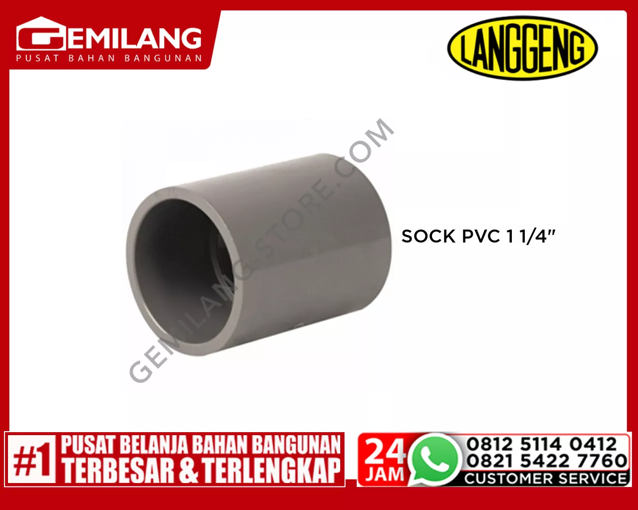 LANGGENG SOCK PVC 1 1/4inch