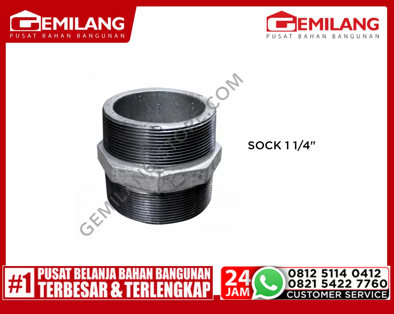 SOCK (DOUBLE NEPEL GAL) 1 1/4inch