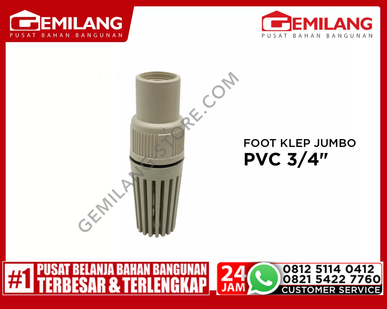 FOOT KLEP JUMBO PVC 3/4inch