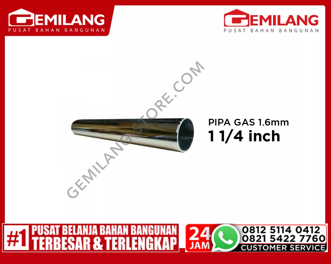 MEDIUM PIPA GAS 1.6mm 1 1/4inch