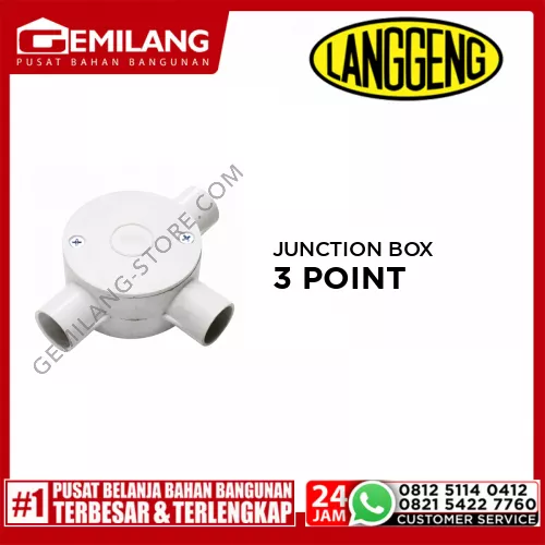 LANGGENG JUNCTION BOX 3 POINT-20mm W/IV
