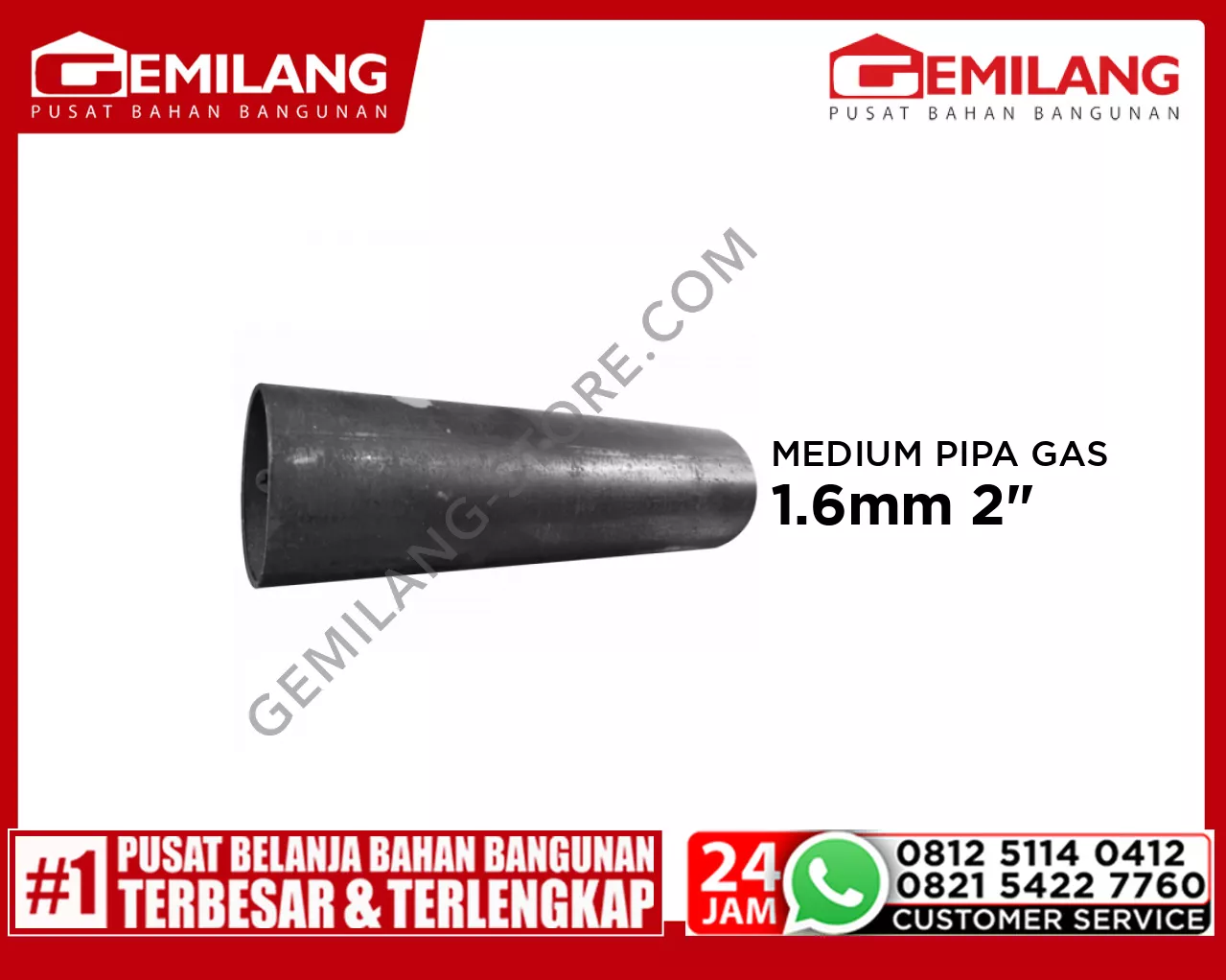 MEDIUM PIPA GAS 1.6mm 2inch