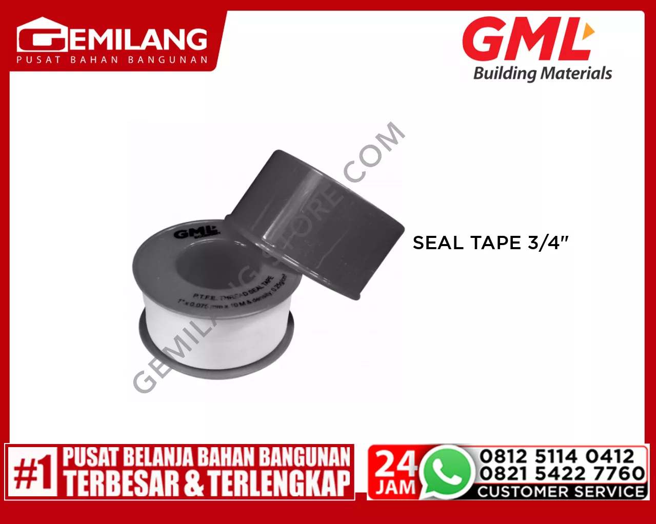 GML SEAL TAPE ABU 3/4inch GEMST010