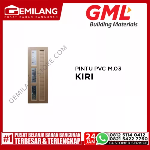 GML PINTU PVC MINIMALIS M.03 MOCCA KIRI