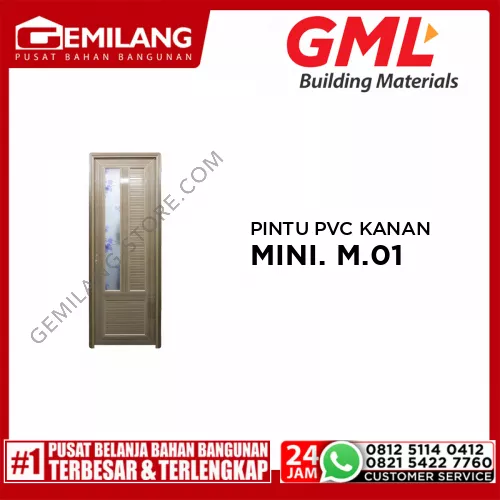 GML PINTU PVC MINIMALIS M.01 MOCCA KANAN