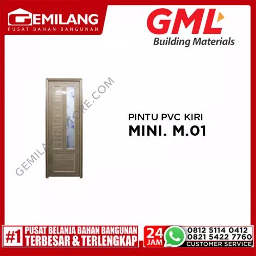GML PINTU PVC MINIMALIS M.01 MOCCA KIRI