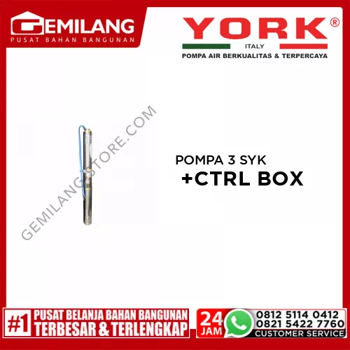 YORK POMPA 3 SYK + CONTROL BOX 2.5/21-1HP 3inch